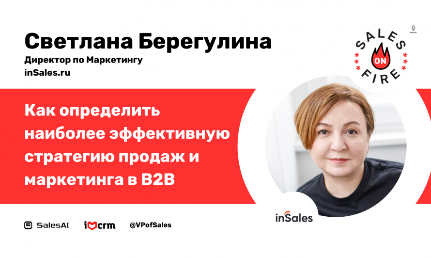 Как определить наиболее эффективную стратегию маркетинга B2B / Светлана Берегулина / Продажи в огне / Sales on Fire